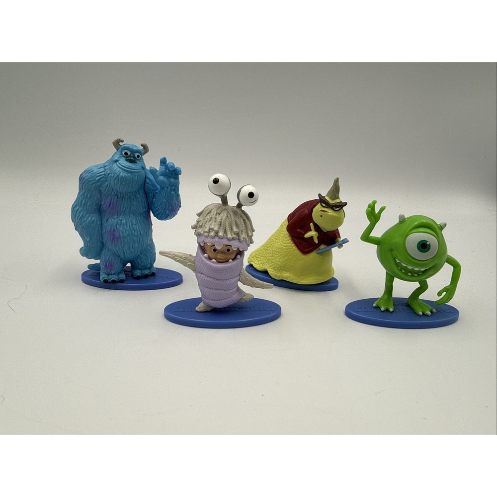 Monsters Inc Pixar SET OF 4 Mattel Micro Collection Toys Mini Figures